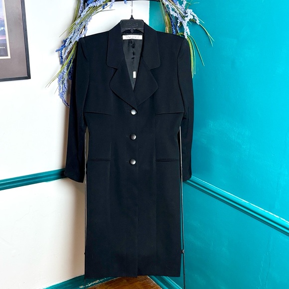 Tahari Black Tailored trenchcoat dress - Picture 2 of 9